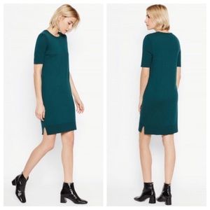Equipment Alana Cashmere Blend Short Sleeve Sweater Dress in Green